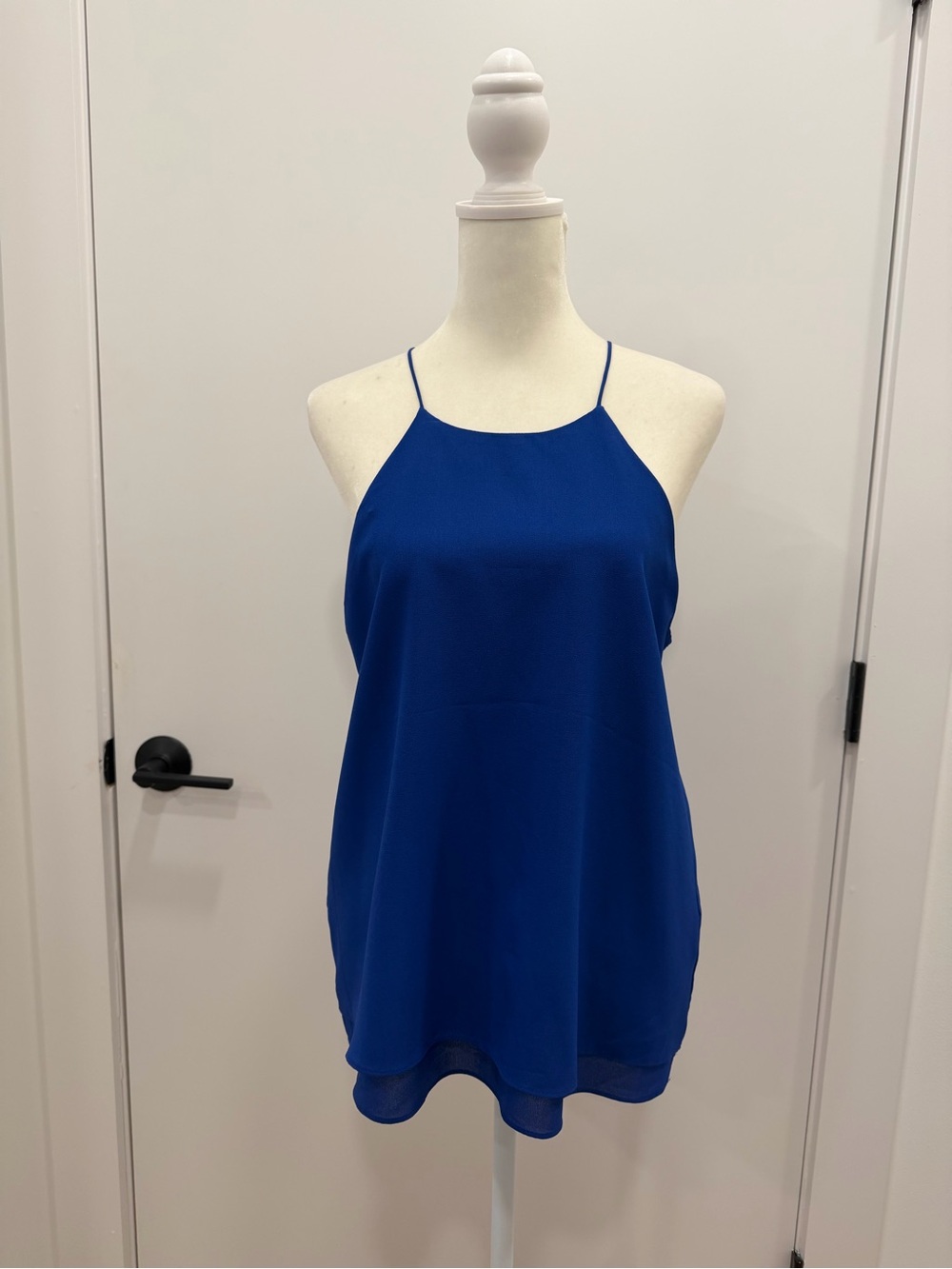 Paper Crane Royal Blue Spaghetti-Strap Halter Cami